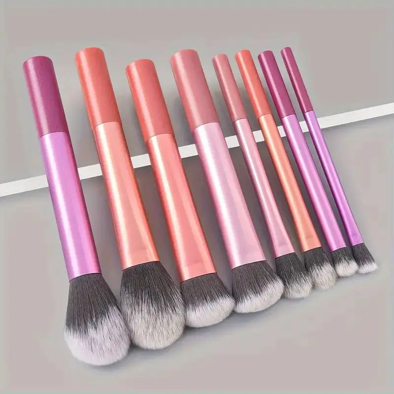 8 Pro Makeup Brush Set - Soft, Premium