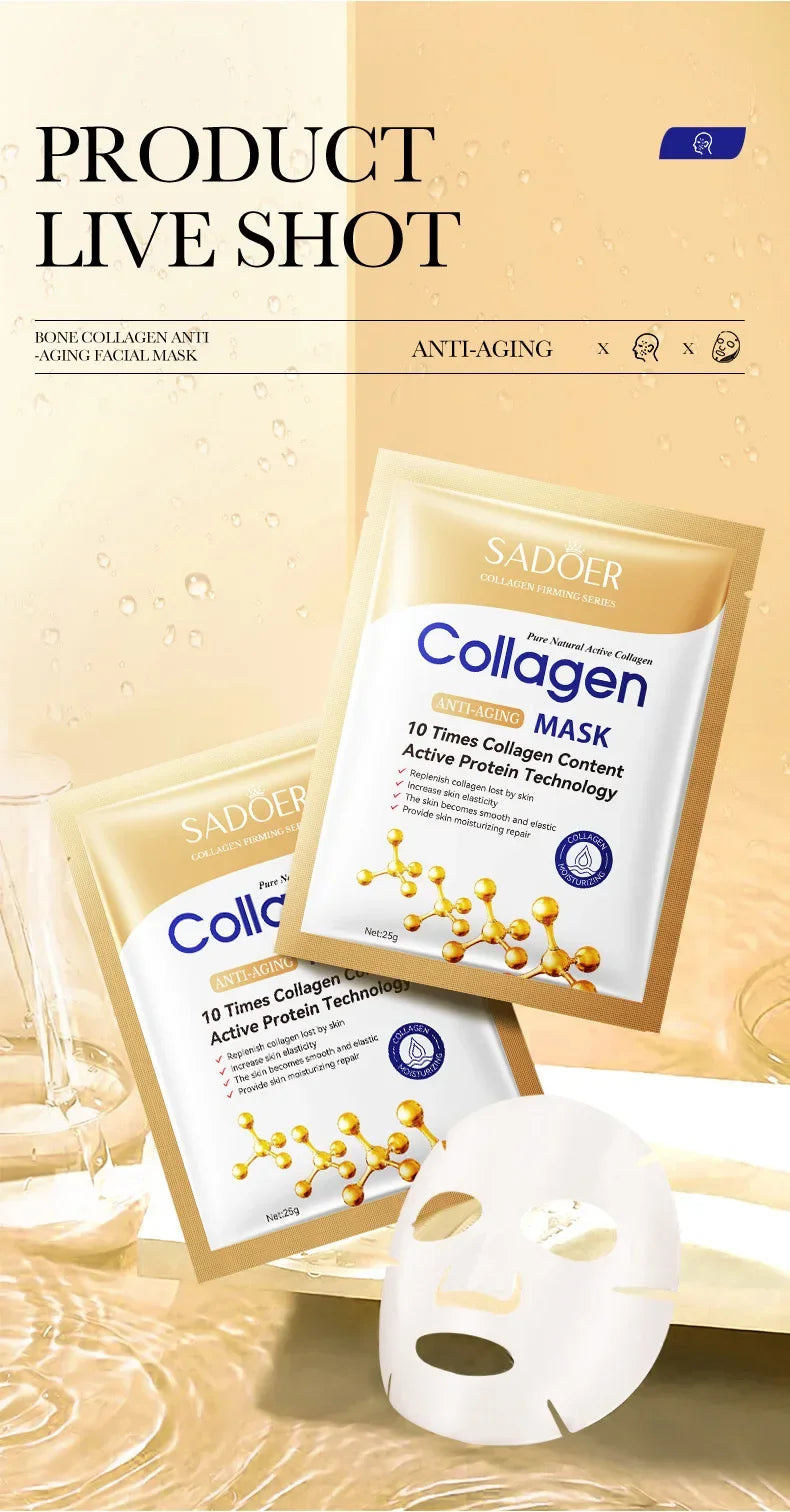 Anti-wrinkle Collagen Face Mask With 10 Sheets