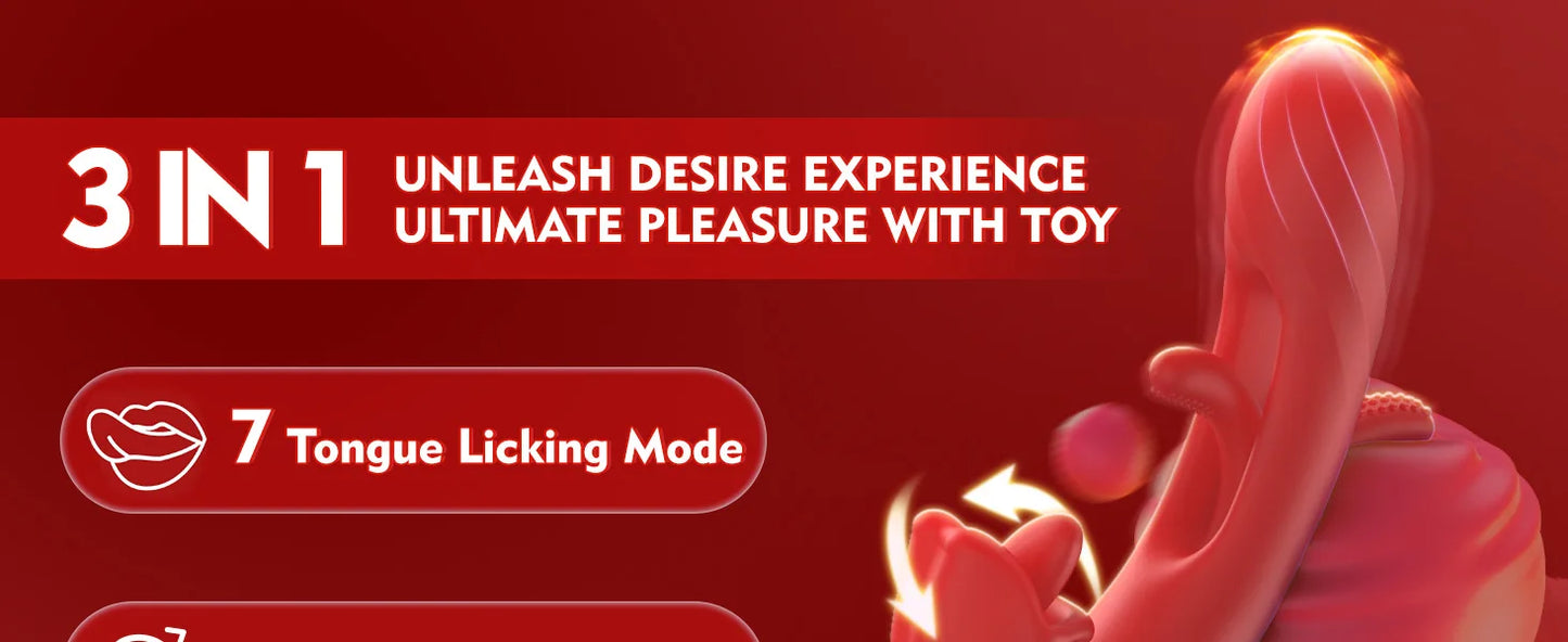 Tapping Flapping Vibrator for Women 2 In 1 Licking Machine Clitoris Stimulator G-Spot Dildos Vibrators Clit Sucker Adult Sex Toy