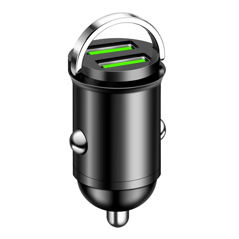 200W Mini USB Car Charger Fast Charging Dual Ports