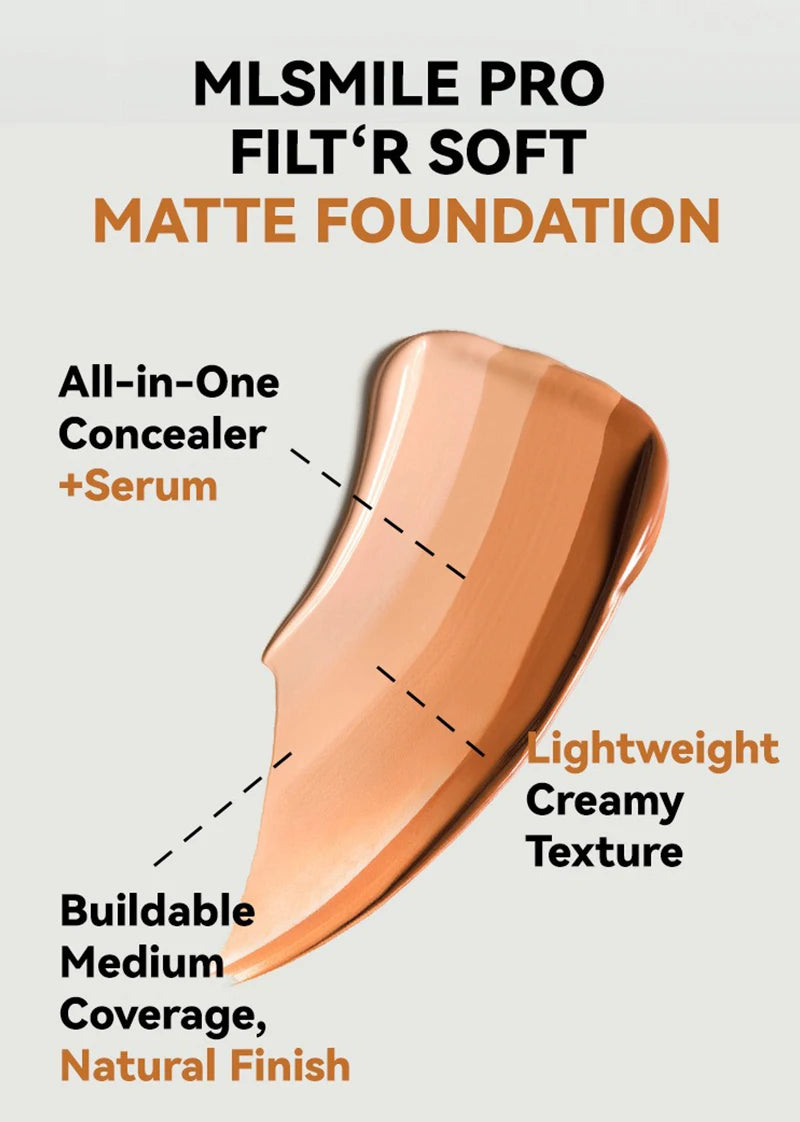 Face Foundation Cream Oil-Control Matte Professional Makeup