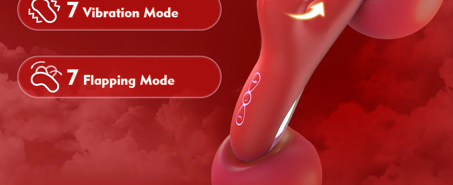 Tapping Flapping Vibrator for Women 2 In 1 Licking Machine Clitoris Stimulator G-Spot Dildos Vibrators Clit Sucker Adult Sex Toy