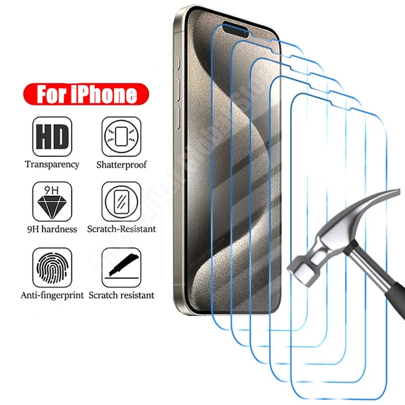 5 Tempered Glass for iPhone