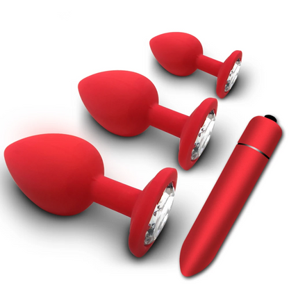 10 Speeds Mini Bullet Vibrator  Anal Toy Set