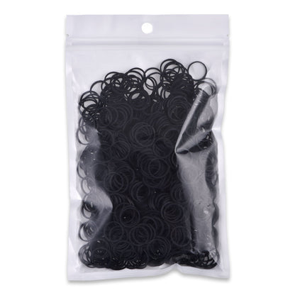 1000 Mini Rubber Bands Soft Elastic Bands for Kid Hair Braids Hair (Black）