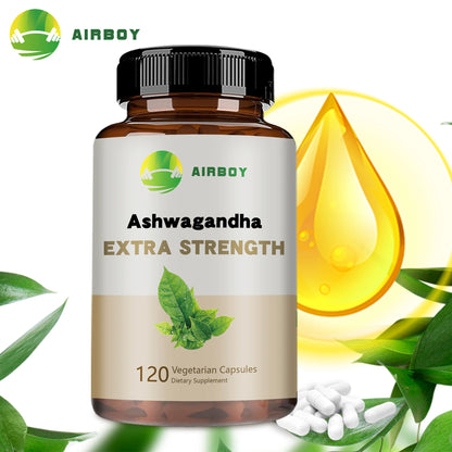 Ashwagandha - Relieve Stress, Focus, Boost Brain, Replenish Energy, Improve Sleep Health - 120 Capsules