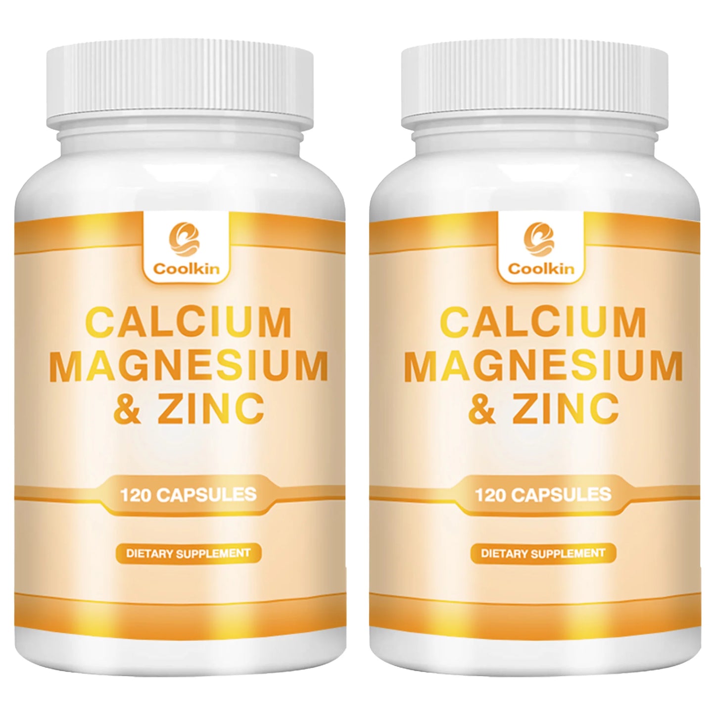 Calcium + Magnesium + Zinc Capsules - Supports Bone Health, Nerve and Muscle Function, Immune Support - 120 Capsules