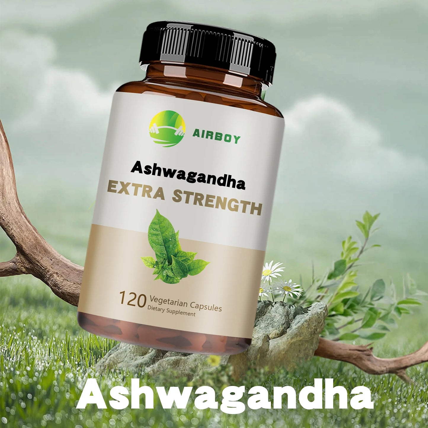 Ashwagandha - Relieve Stress, Focus, Boost Brain, Replenish Energy, Improve Sleep Health - 120 Capsules