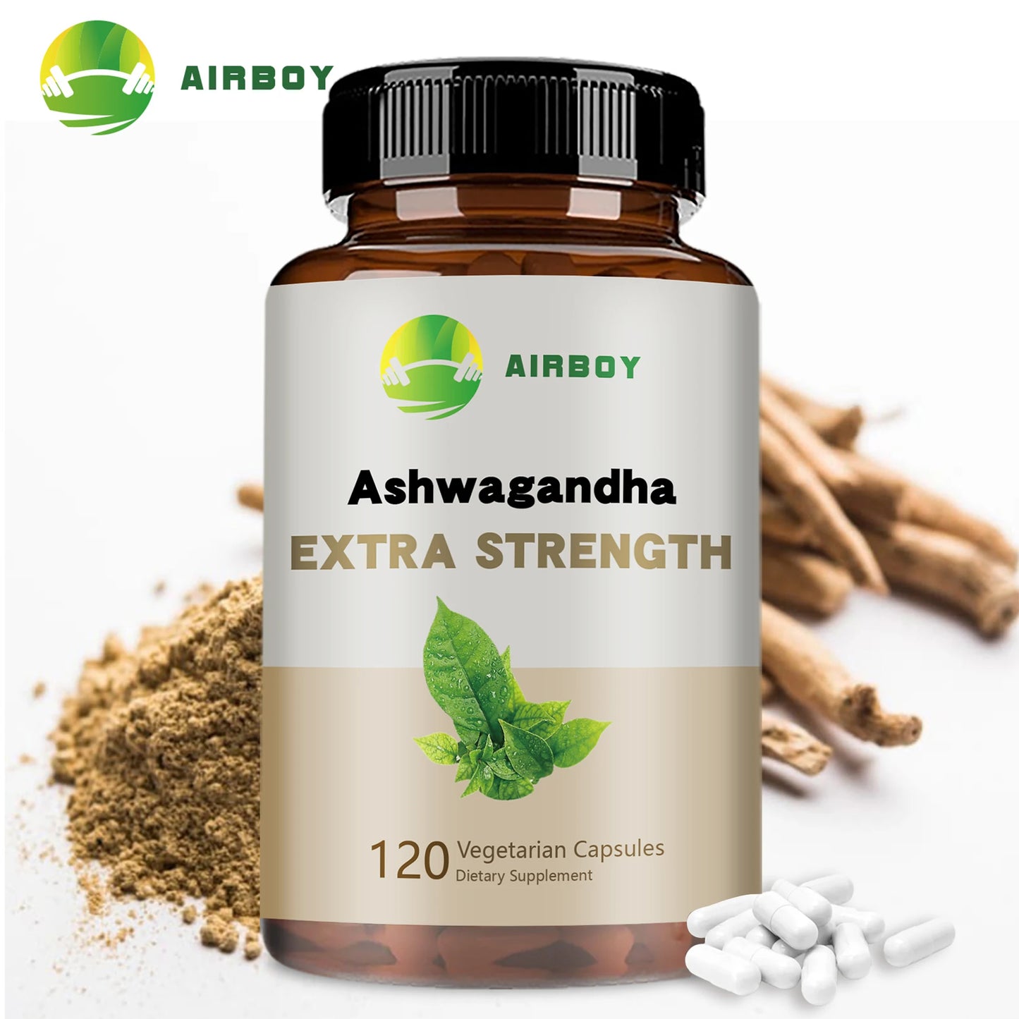Ashwagandha - Relieve Stress, Focus, Boost Brain, Replenish Energy, Improve Sleep Health - 120 Capsules