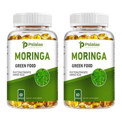 Moringa Capsules - Supports Digestion and Heart, Promotes Immune System Health and Brain Health - 60 Capsules