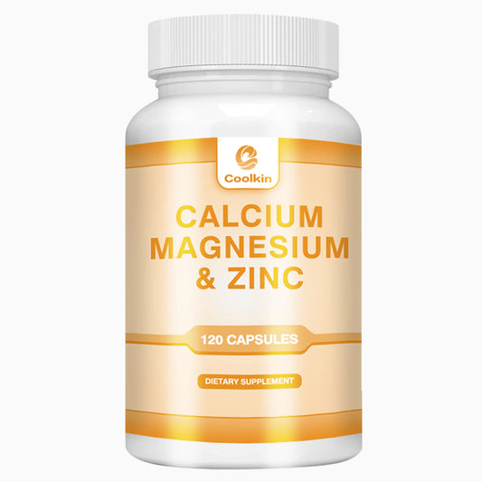 Calcium + Magnesium + Zinc Capsules - Supports Bone Health, Nerve and Muscle Function, Immune Support - 120 Capsules