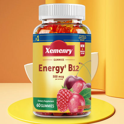 Vitamin B12 Gummies - Immune and Energy Support, Metabolism Boost, Bone Health - 60 Gummies