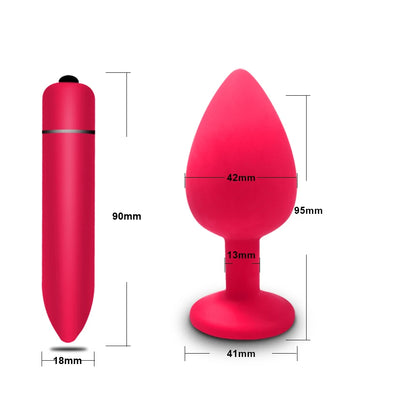 10 Speeds Mini Bullet Vibrator  Anal Toy Set