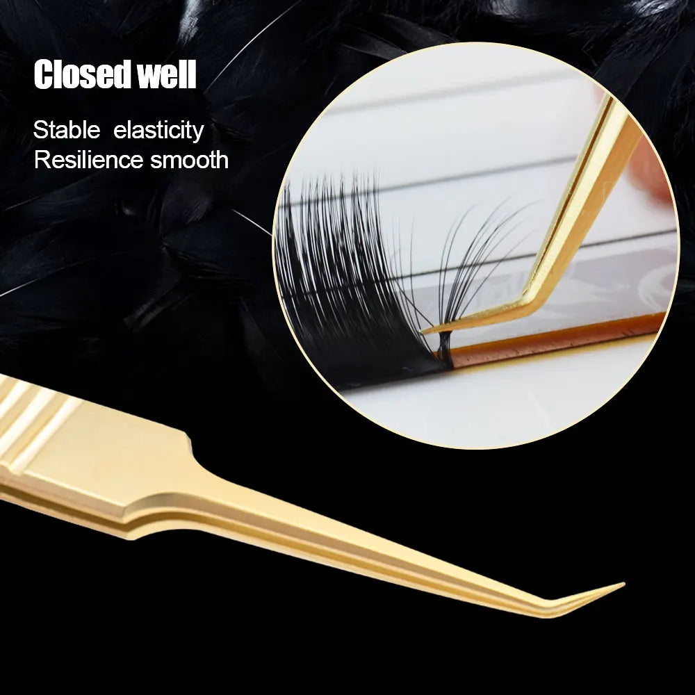 NAGARAKU Eyelash Extension Tweezers Makeup Stainless Steel