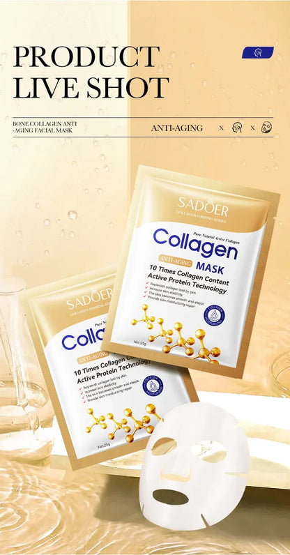 Anti-wrinkle Collagen Face Mask With 10 Sheets