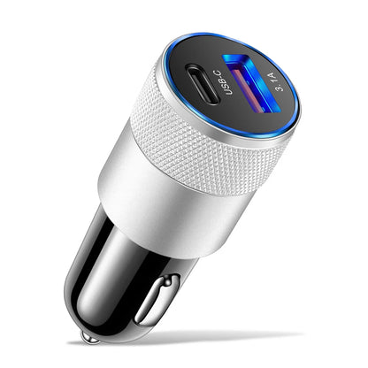 68W Dual USB Type C Car Charger