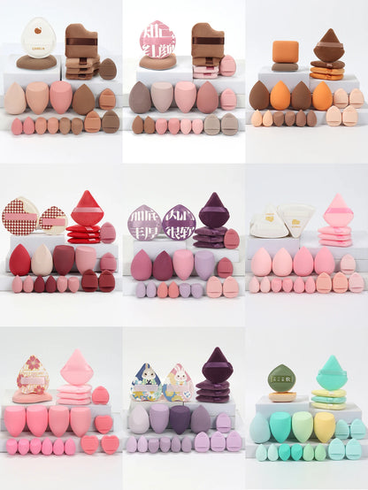 20 Pcs Pink Makeup Sponge and Makeup Puff Set Suitable for Face Cream and Powder Concealer Powder Makeup