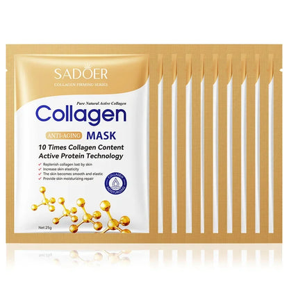 Anti-wrinkle Collagen Face Mask With 10 Sheets