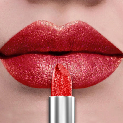 21Colors Bold & Intense Glitter Shiny Metallic Lipstick Pearlescent Lip Tint
