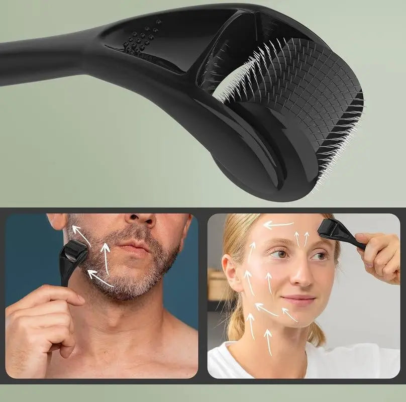 540 Needles for Facial Body Hair Growth Derma Roller for Skin Beard