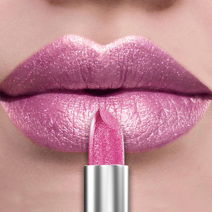 21Colors Bold & Intense Glitter Shiny Metallic Lipstick Pearlescent Lip Tint