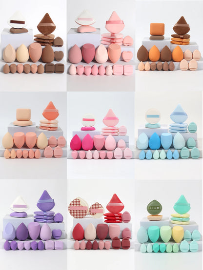 20 Pcs Pink Makeup Sponge and Makeup Puff Set Suitable for Face Cream and Powder Concealer Powder Makeup