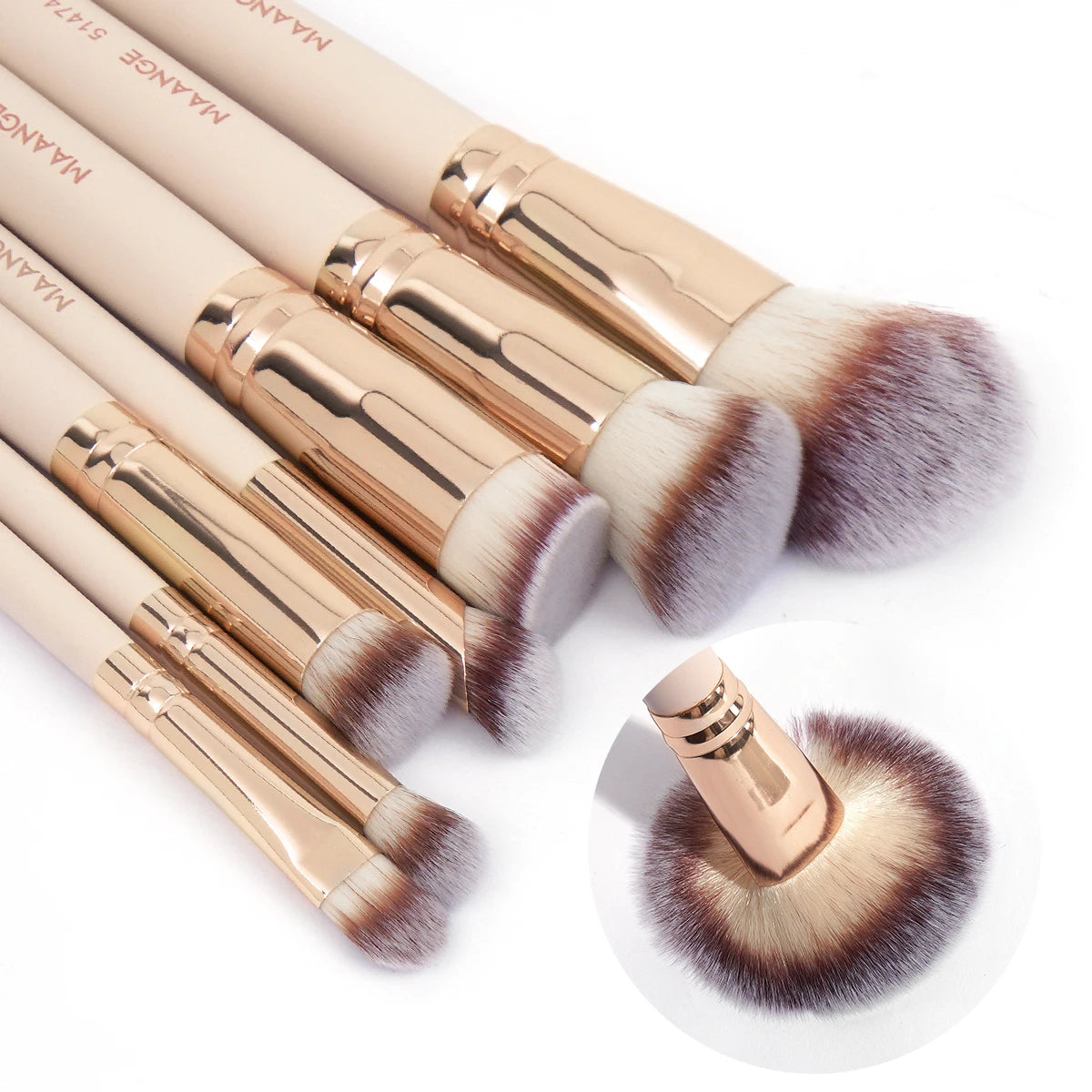 MAANGE 7 Makeup Brushes for Cosmetic Foundation Powder Concealer Blush