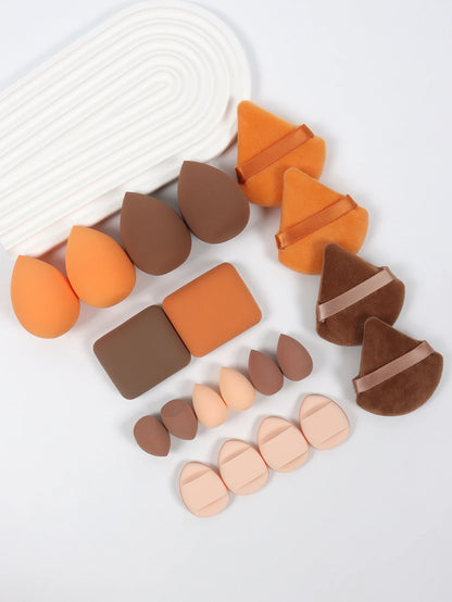20 Pcs Pink Makeup Sponge and Makeup Puff Set Suitable for Face Cream and Powder Concealer Powder Makeup