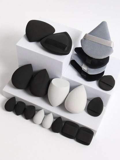 20 Pcs Pink Makeup Sponge and Makeup Puff Set Suitable for Face Cream and Powder Concealer Powder Makeup
