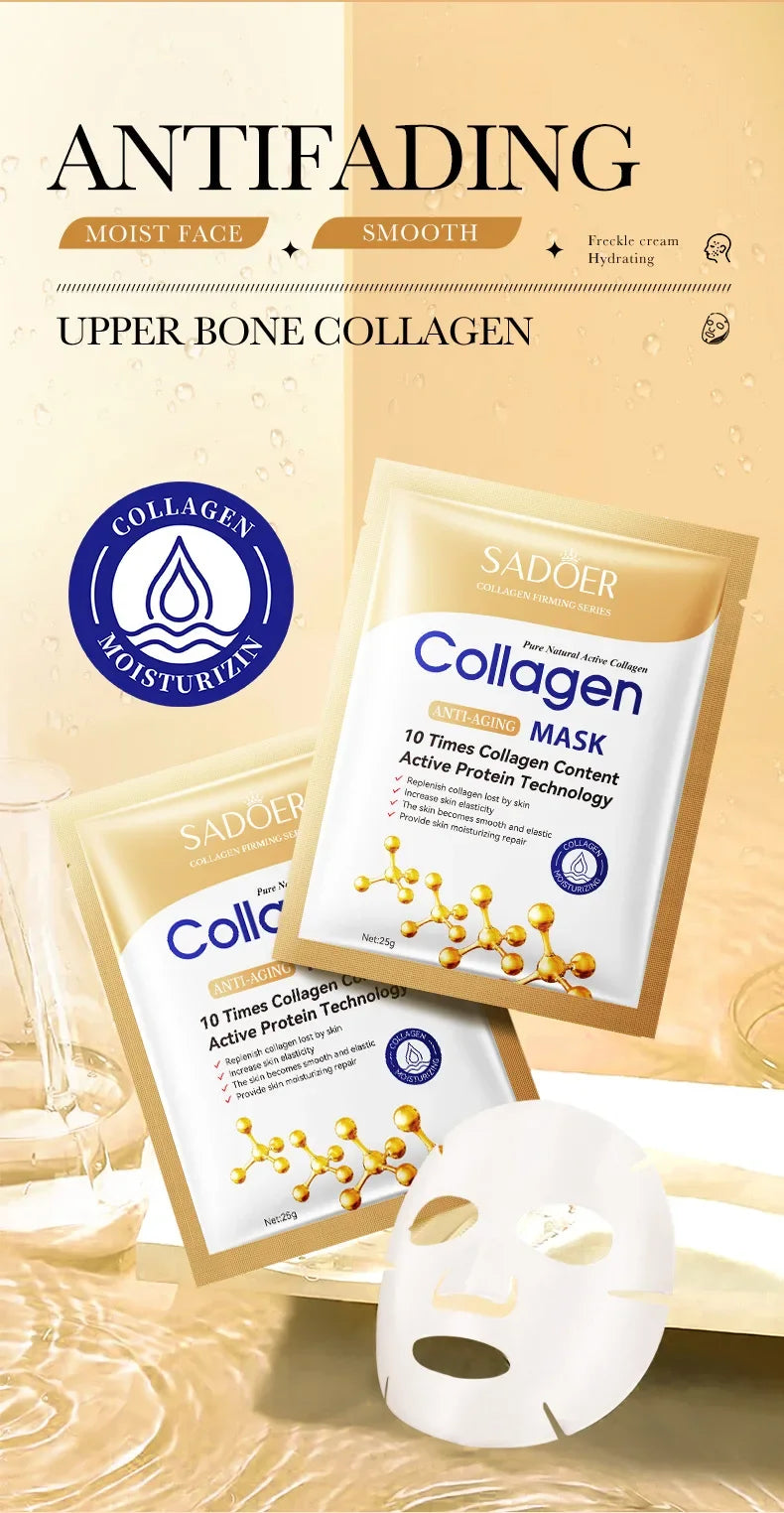 Anti-wrinkle Collagen Face Mask With 10 Sheets
