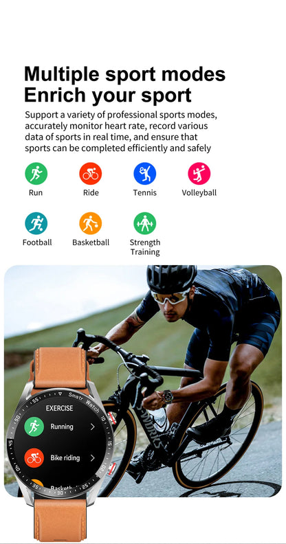 2025 New Voice Call Smart Watch Men GT Series 1.53 inch AMOLED Screen Sports Watch ECG+PPG Health Smartwatch For Android IOS