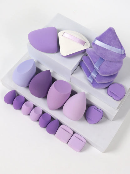 20 Pcs Pink Makeup Sponge and Makeup Puff Set Suitable for Face Cream and Powder Concealer Powder Makeup