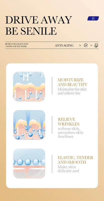Anti-wrinkle Collagen Face Mask With 10 Sheets