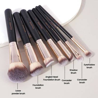 MAANGE 7 Makeup Brushes for Cosmetic Foundation Powder Concealer Blush