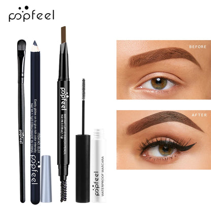POPFEEL Eye Makeup Set, Eyeshadow Palette, Eyeliner, Mascara, Eyebrow Pencil, Makeup Tool Set Box,