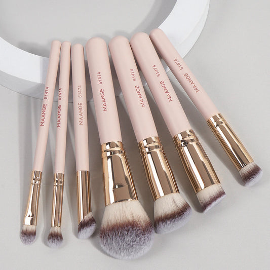 MAANGE 7 Makeup Brushes for Cosmetic Foundation Powder Concealer Blush