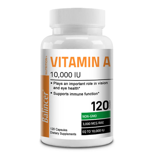 Balincer Vitamin A for Eyes 10,000 IU Supports Vision and Cell Health, Antioxidant Activity and Immune System Function