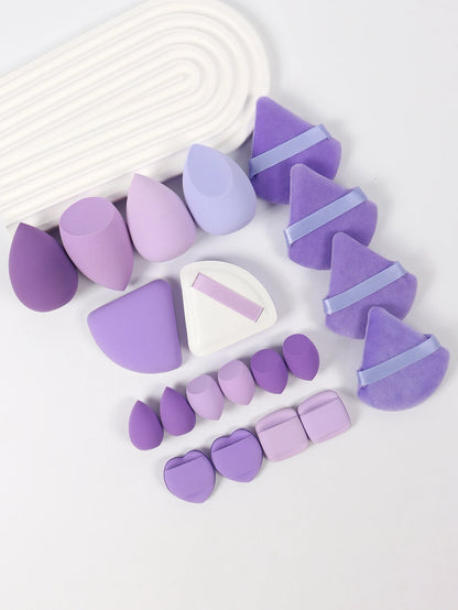 20 Pcs Pink Makeup Sponge and Makeup Puff Set Suitable for Face Cream and Powder Concealer Powder Makeup