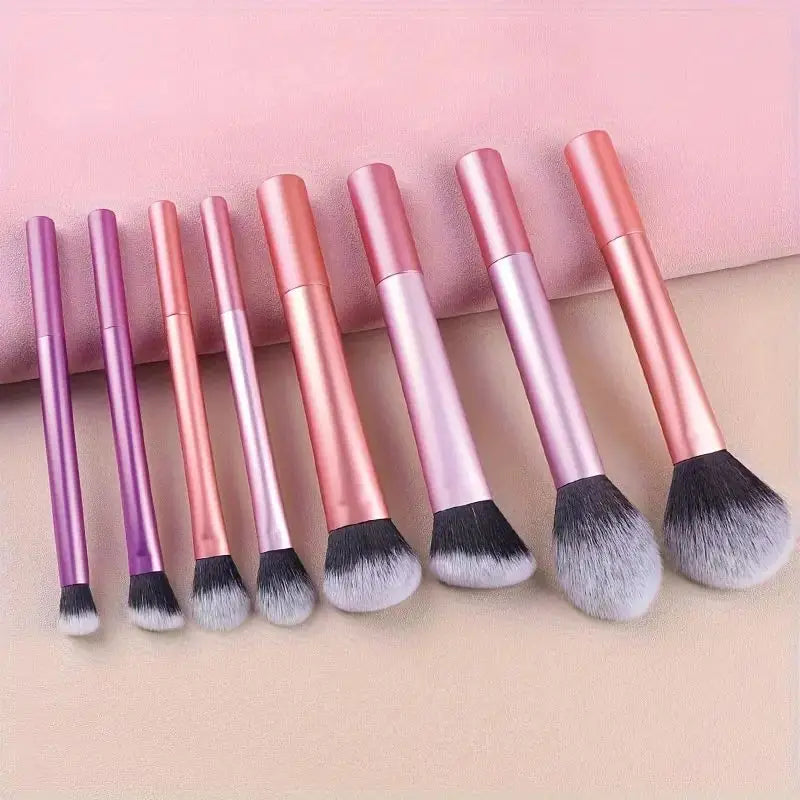 8 Pro Makeup Brush Set - Soft, Premium