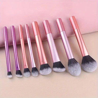 8 Pro Makeup Brush Set - Soft, Premium