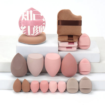 20 Pcs Pink Makeup Sponge and Makeup Puff Set Suitable for Face Cream and Powder Concealer Powder Makeup