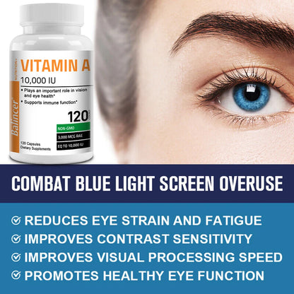 Balincer Vitamin A for Eyes 10,000 IU Supports Vision and Cell Health, Antioxidant Activity and Immune System Function