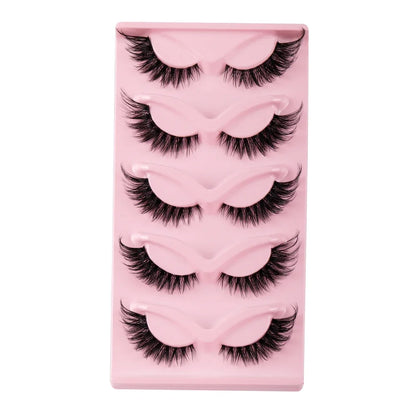 5 Pairs Cat Eye Lashes Faux Mink