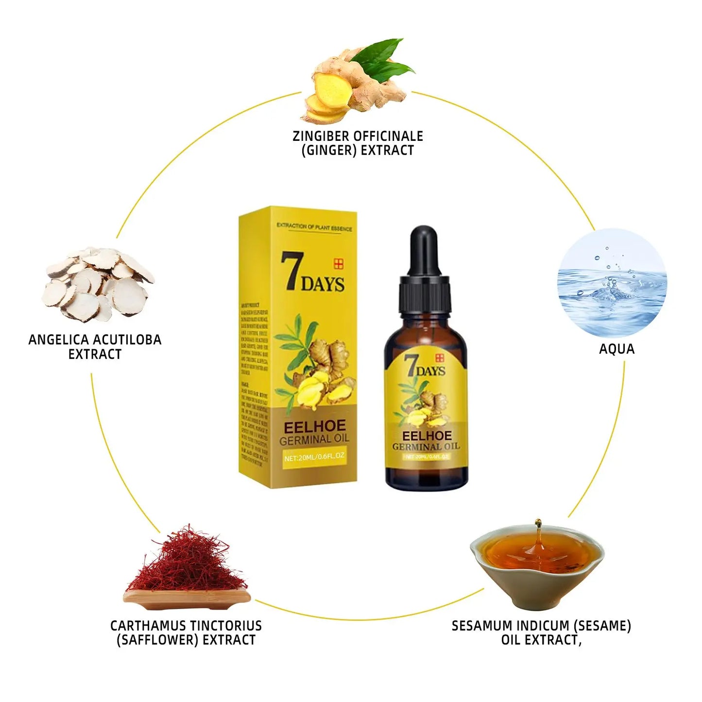 Ginger Hair Care Oil Roots Scalp Treatment