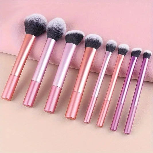 8 Pro Makeup Brush Set - Soft, Premium