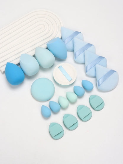 20 Pcs Pink Makeup Sponge and Makeup Puff Set Suitable for Face Cream and Powder Concealer Powder Makeup