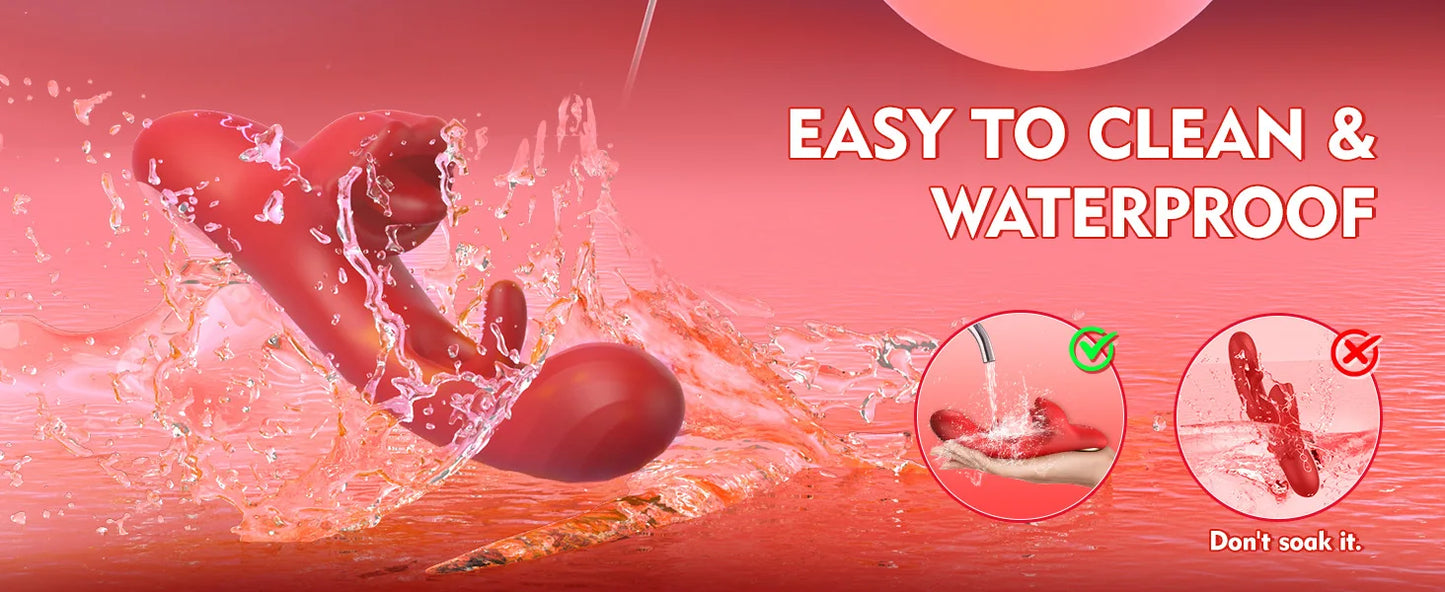 Tapping Flapping Vibrator for Women 2 In 1 Licking Machine Clitoris Stimulator G-Spot Dildos Vibrators Clit Sucker Adult Sex Toy