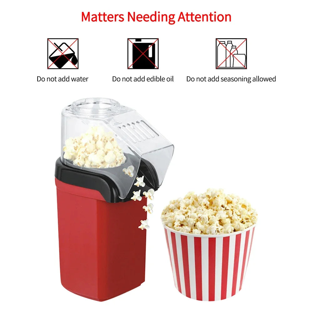 Popcorn Machine High Popping Rate Fully Automatic Popcorn Machine Electric Air Popper Mini Popcorn Machine for Home Kitchen