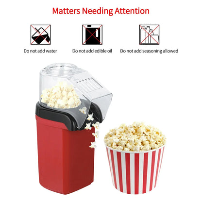 Popcorn Machine High Popping Rate Fully Automatic Popcorn Machine Electric Air Popper Mini Popcorn Machine for Home Kitchen