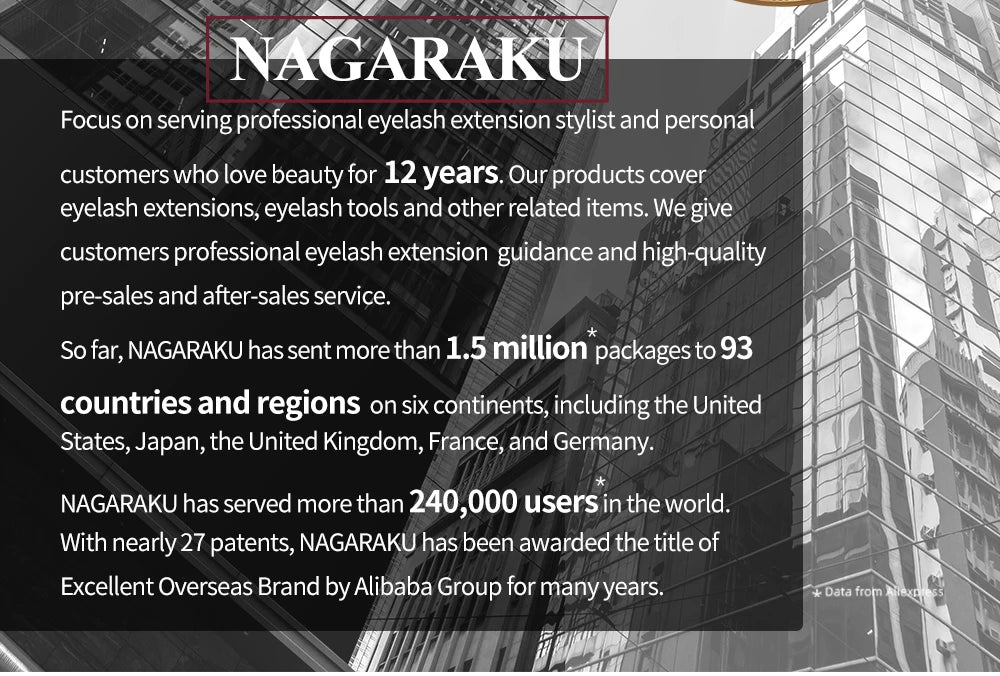 NAGARAKU Eyelash Extension Tweezers Makeup Stainless Steel